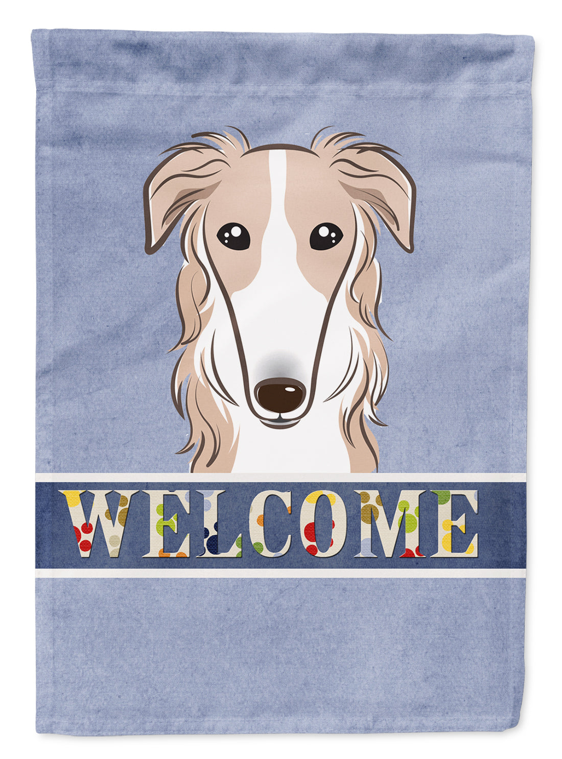 Borzoi Welcome Flag Garden Size BB1414GF.