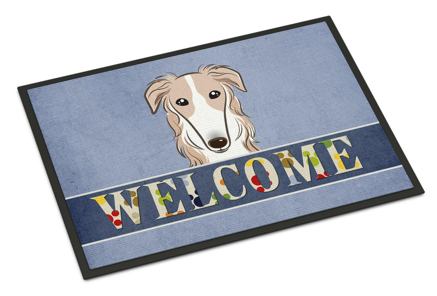 Borzoi Welcome Indoor or Outdoor Mat 18x27 BB1414MAT - the-store.com