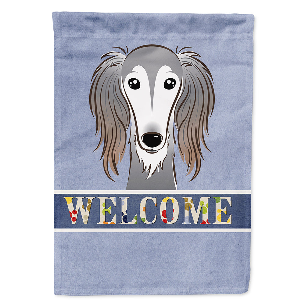 Saluki Welcome Flag Canvas House Size BB1415CHF  the-store.com.