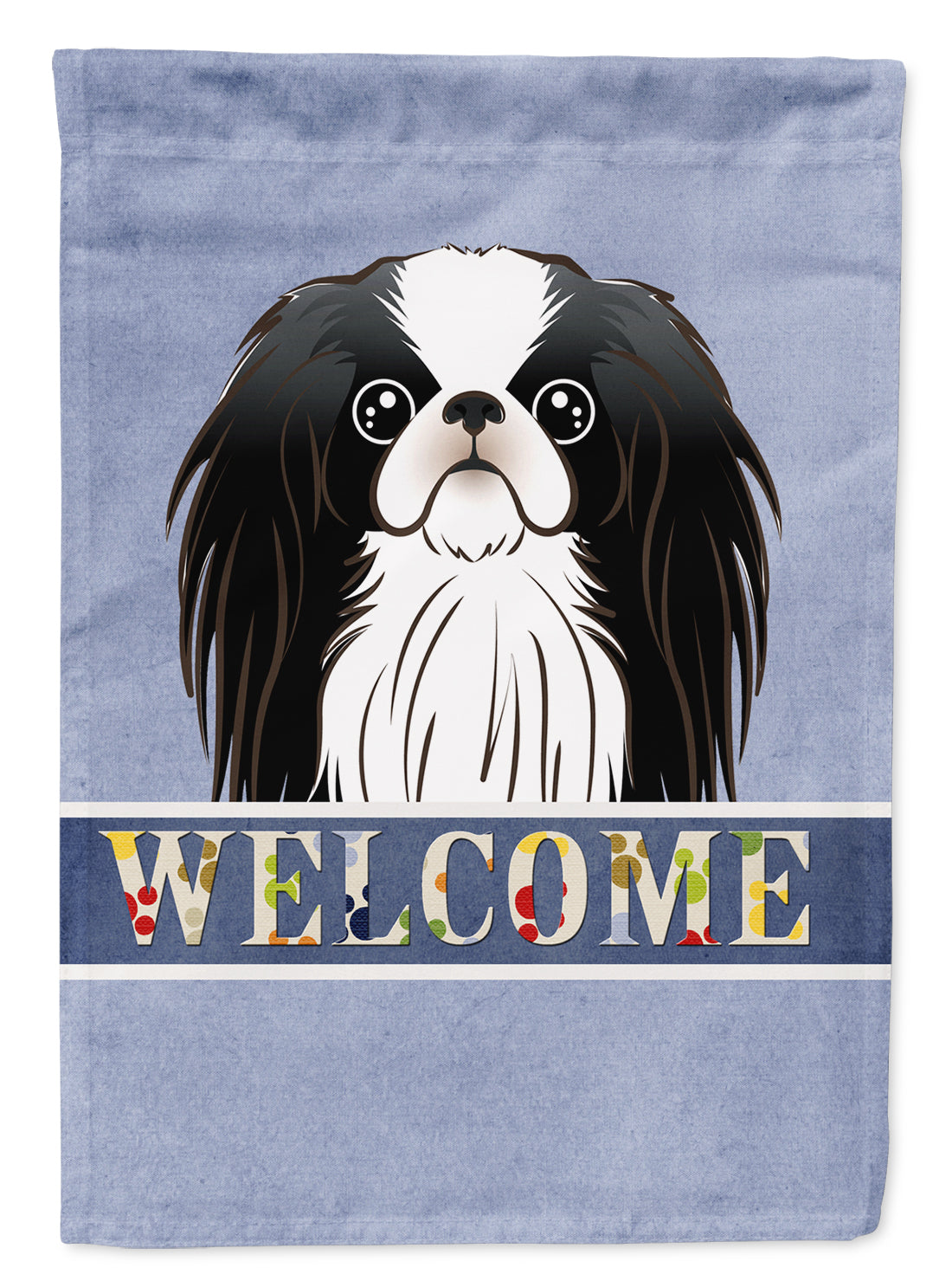 Japanese Chin Welcome Flag Garden Size BB1416GF.