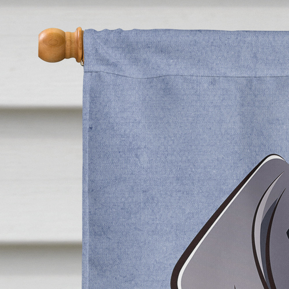 Weimaraner Welcome Flag Canvas House Size BB1417CHF  the-store.com.