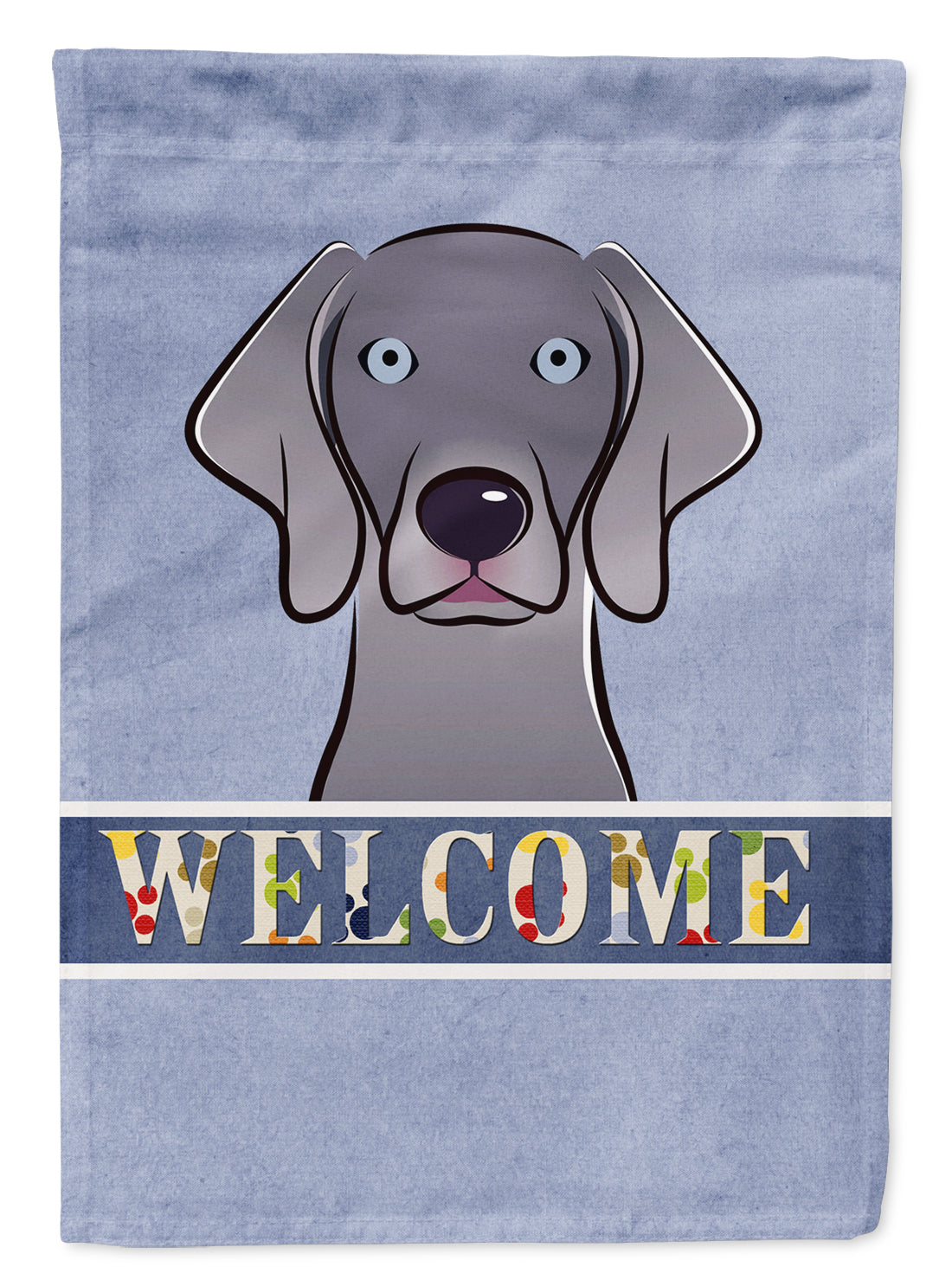 Weimaraner Welcome Flag Garden Size BB1417GF.