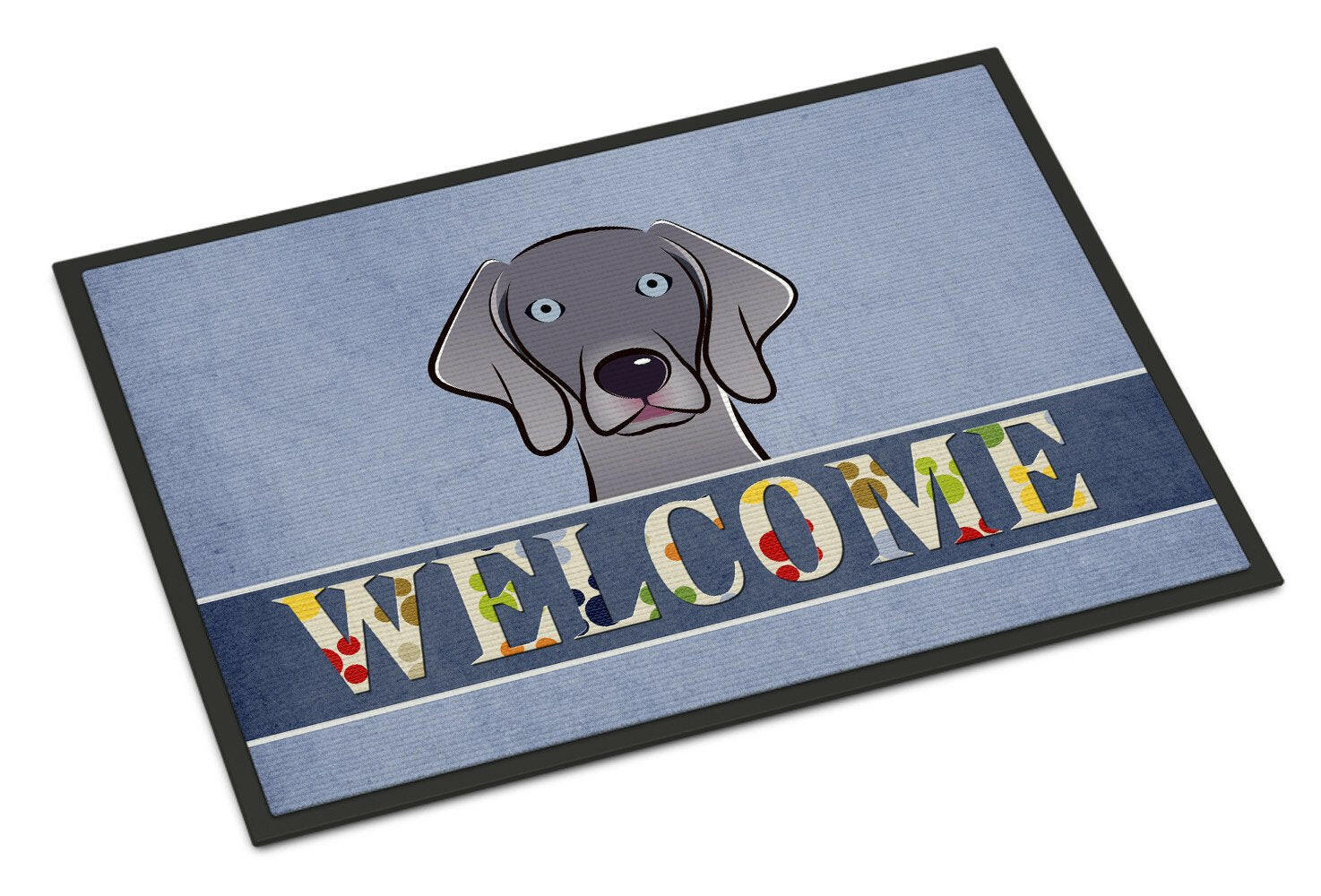 Weimaraner Welcome Indoor or Outdoor Mat 18x27 BB1417MAT - the-store.com