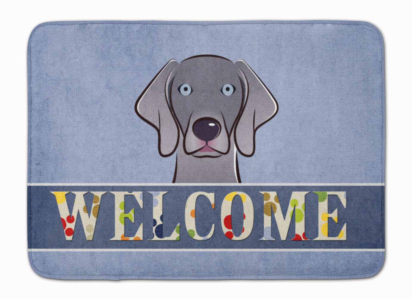 Weimaraner Welcome Machine Washable Memory Foam Mat BB1417RUG - the-store.com