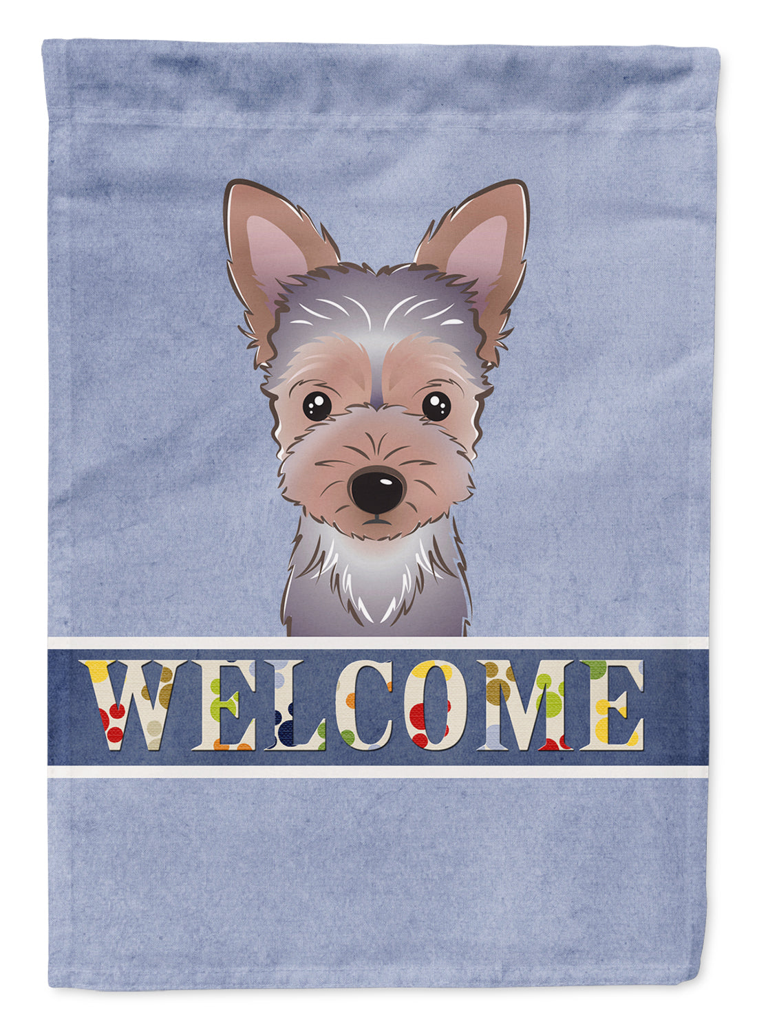 Yorkie Puppy Welcome Flag Garden Size BB1418GF.