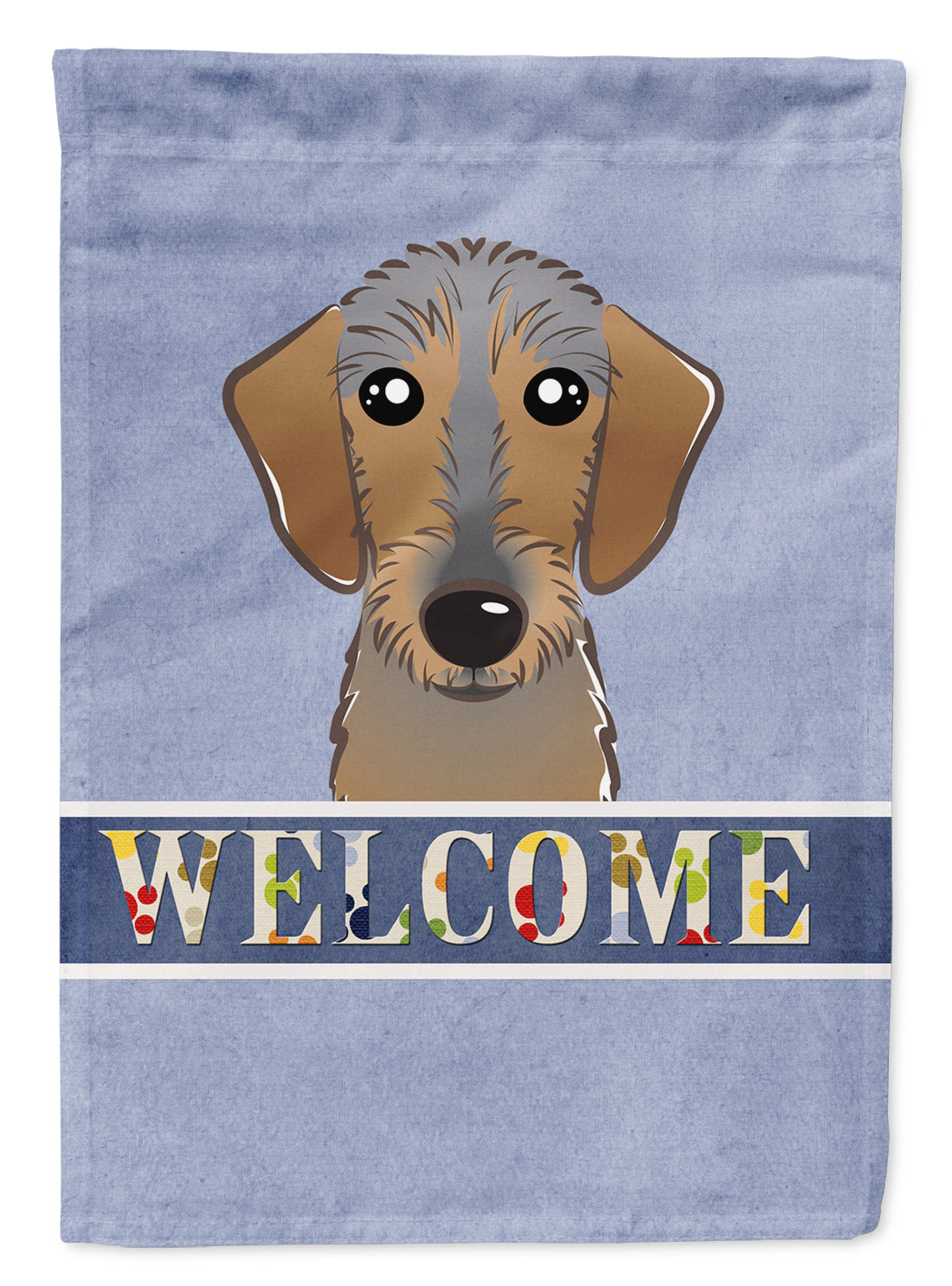 Wirehaired Dachshund Welcome Flag Garden Size BB1419GF.