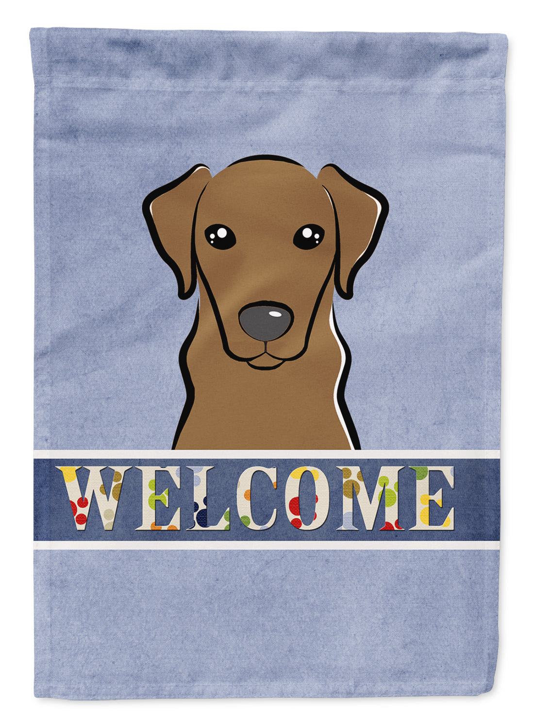 Chocolate Labrador Welcome Flag Garden Size BB1420GF.