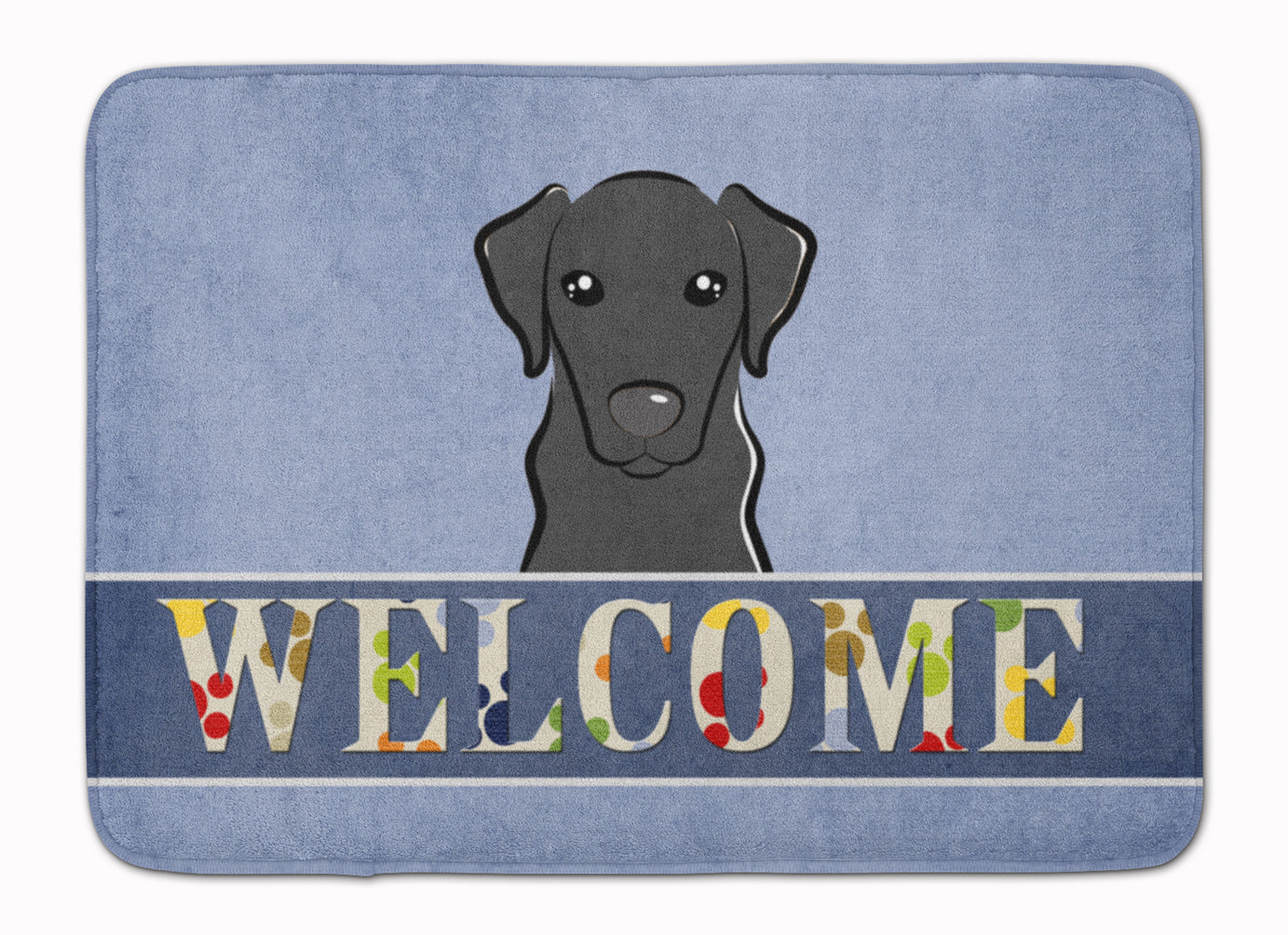 Black Labrador Welcome Machine Washable Memory Foam Mat BB1421RUG - the-store.com