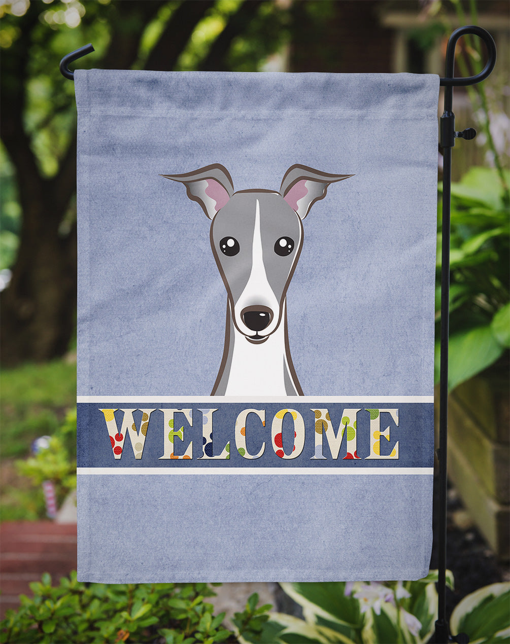 Italian Greyhound Welcome Flag Garden Size BB1422GF.