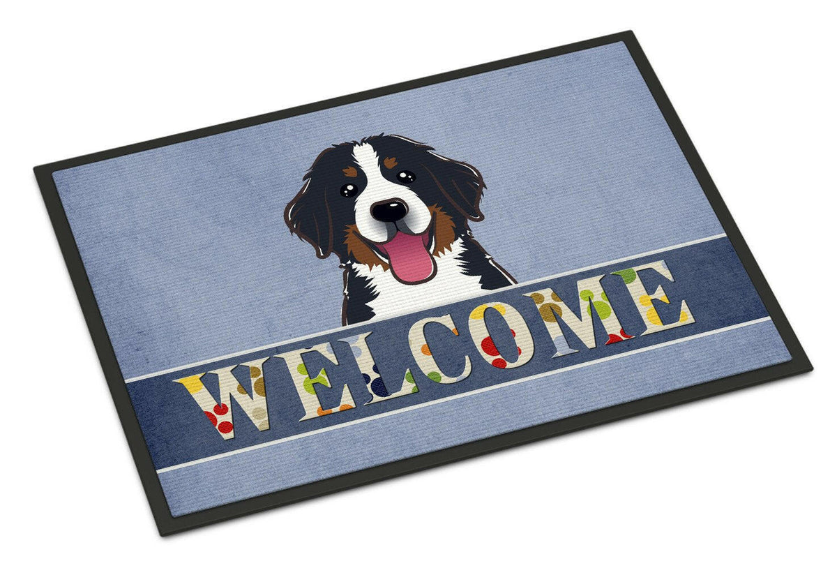 Bernese Mountain Dog Welcome Indoor or Outdoor Mat 24x36 BB1423JMAT - the-store.com