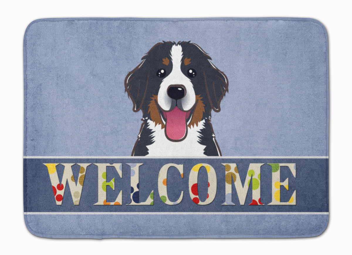 Bernese Mountain Dog Welcome Machine Washable Memory Foam Mat BB1423RUG - the-store.com