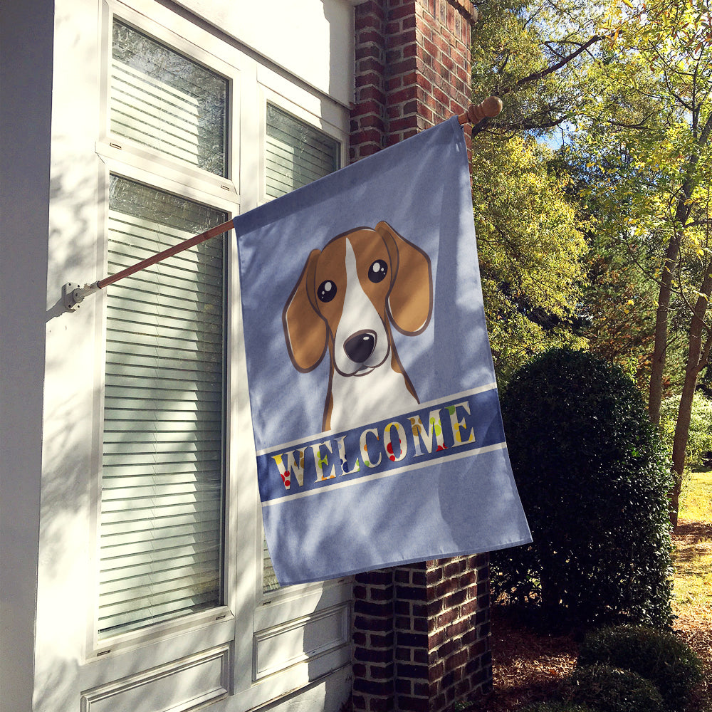 Beagle Welcome Flag Canvas House Size BB1425CHF  the-store.com.