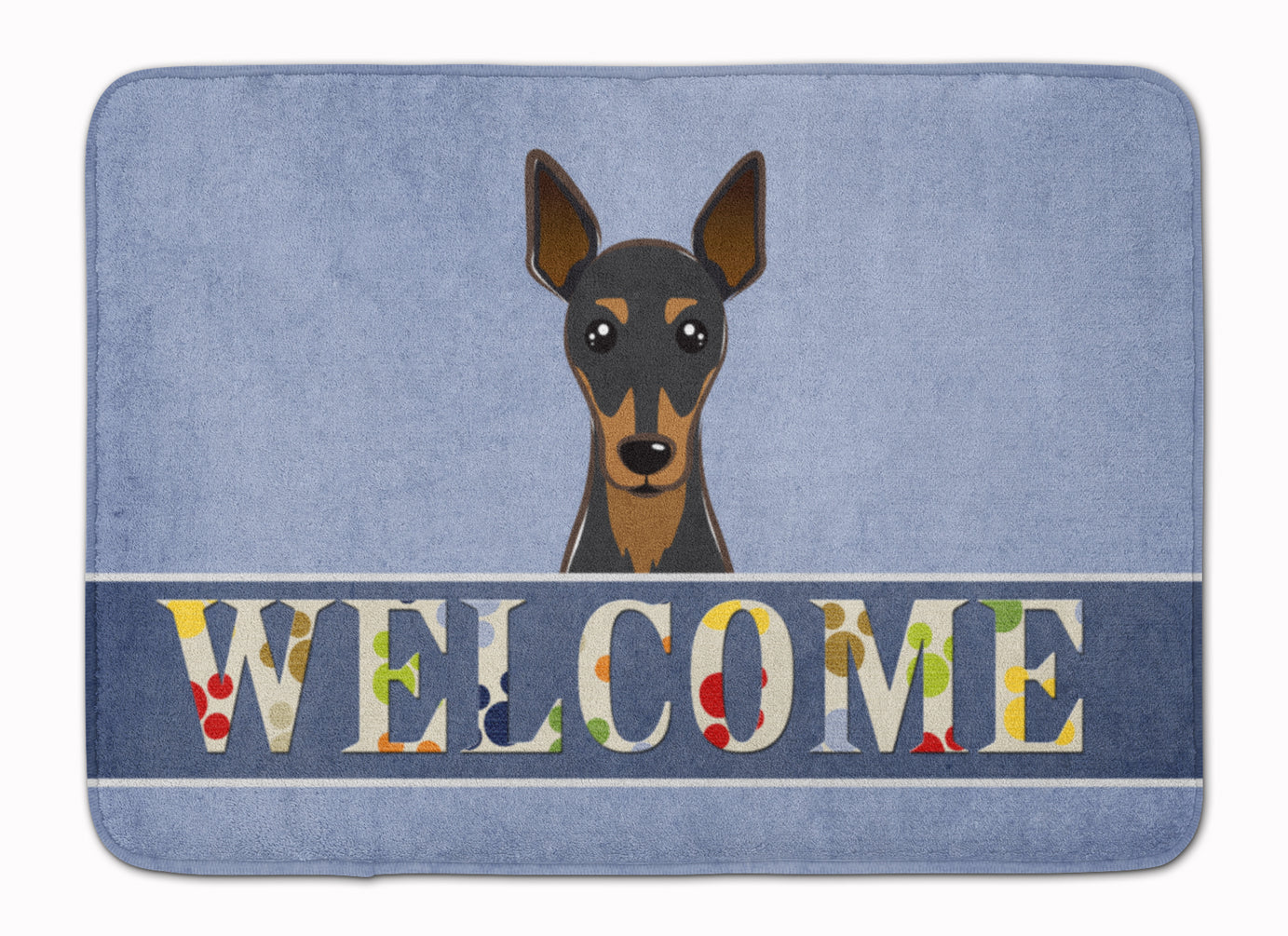 Min Pin Welcome Machine Washable Memory Foam Mat BB1426RUG - the-store.com