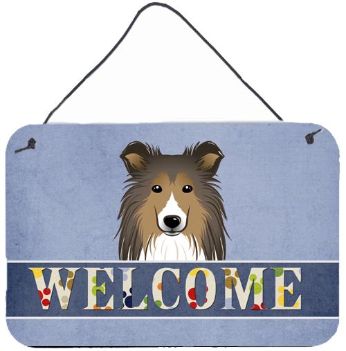 Sheltie Welcome Wall or Door Hanging Prints BB1428DS812 by Caroline&#39;s Treasures