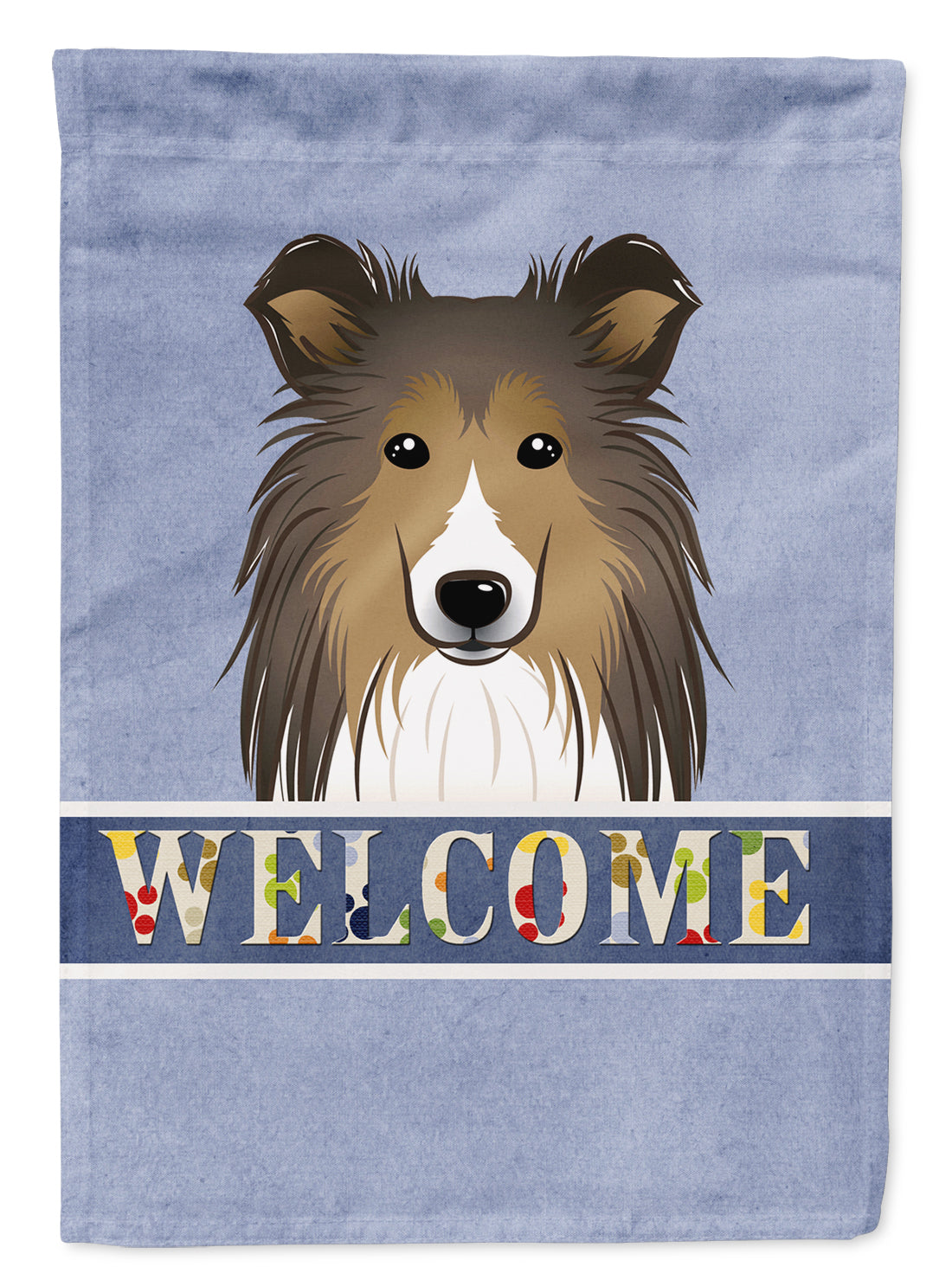 Sheltie Welcome Flag Garden Size BB1428GF.