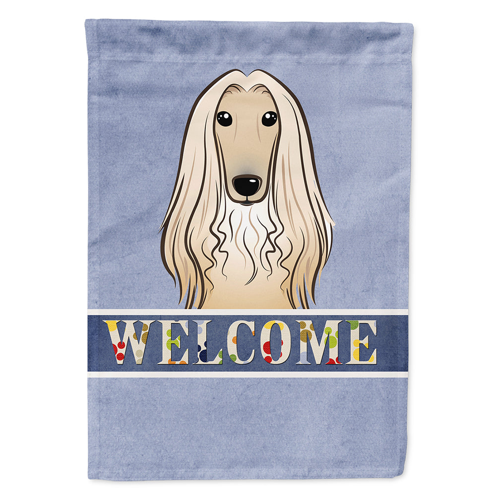 Afghan Hound Welcome Flag Canvas House Size BB1430CHF  the-store.com.