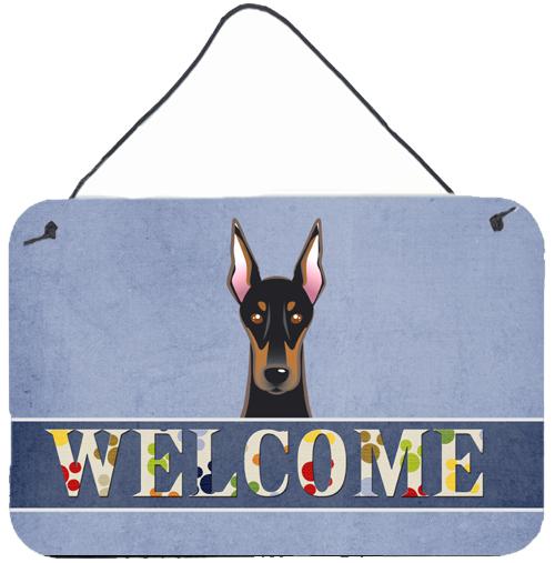 Doberman Welcome Wall or Door Hanging Prints BB1431DS812 by Caroline's Treasures