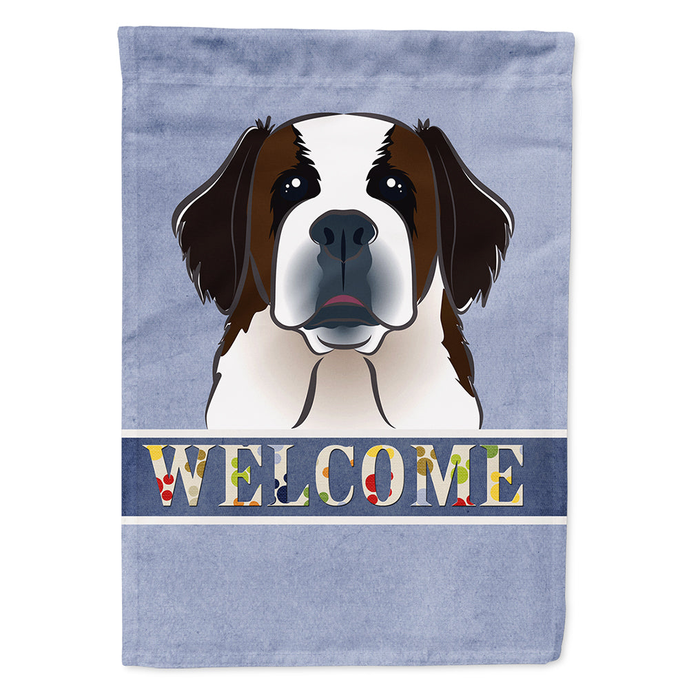 Saint Bernard Welcome Flag Canvas House Size BB1432CHF  the-store.com.