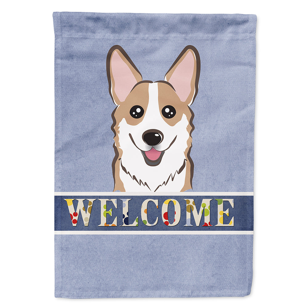 Sable Corgi Welcome Flag Canvas House Size BB1439CHF  the-store.com.