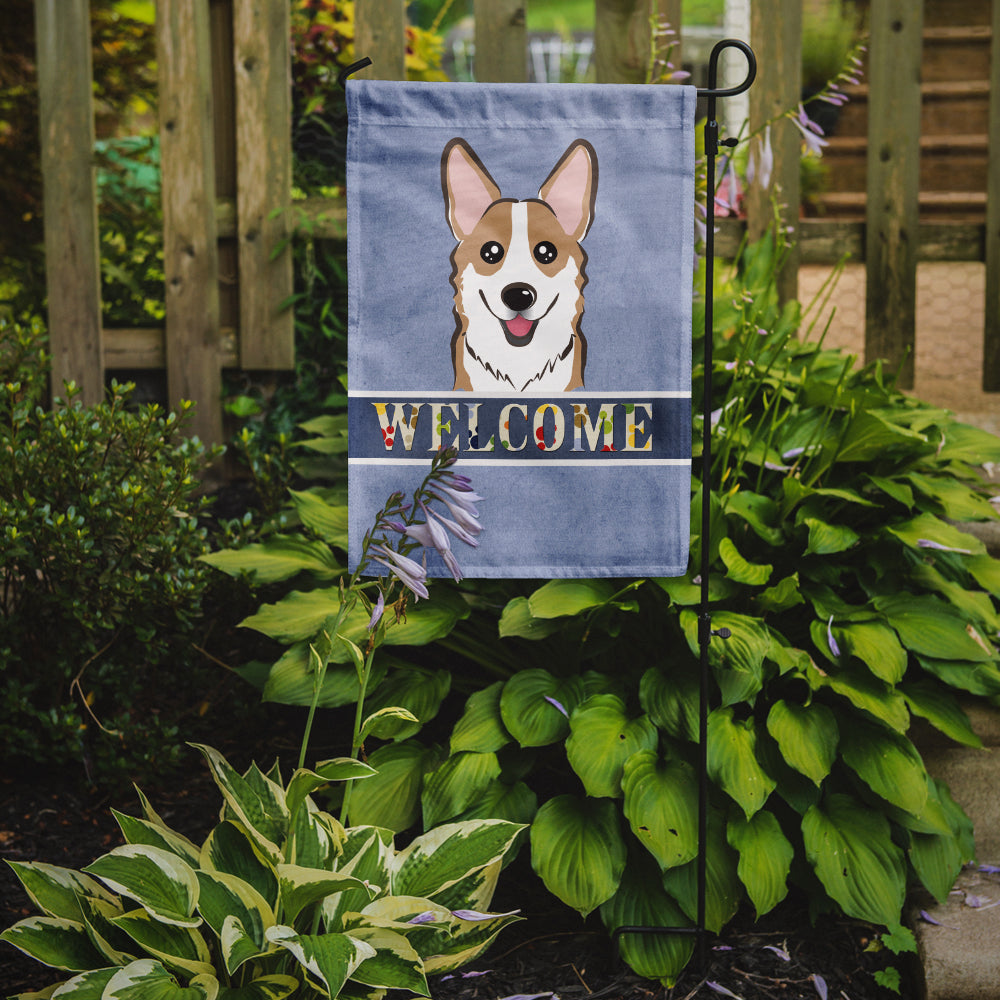 Sable Corgi Welcome Flag Garden Size BB1439GF.