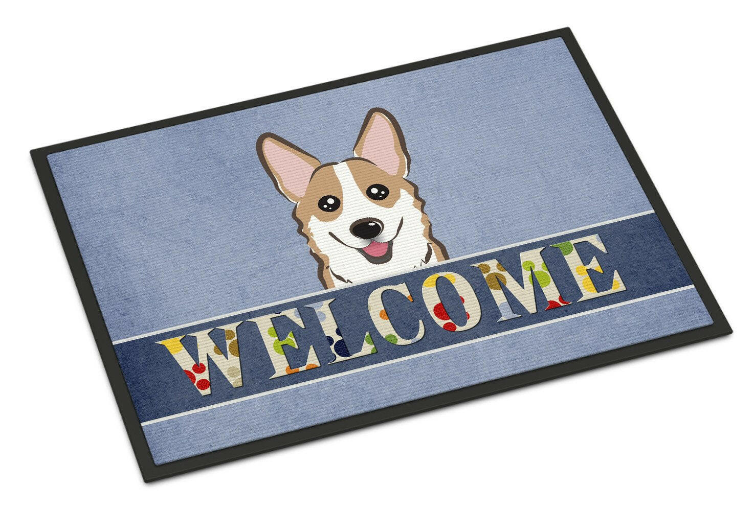 Sable Corgi Welcome Indoor or Outdoor Mat 18x27 BB1439MAT - the-store.com