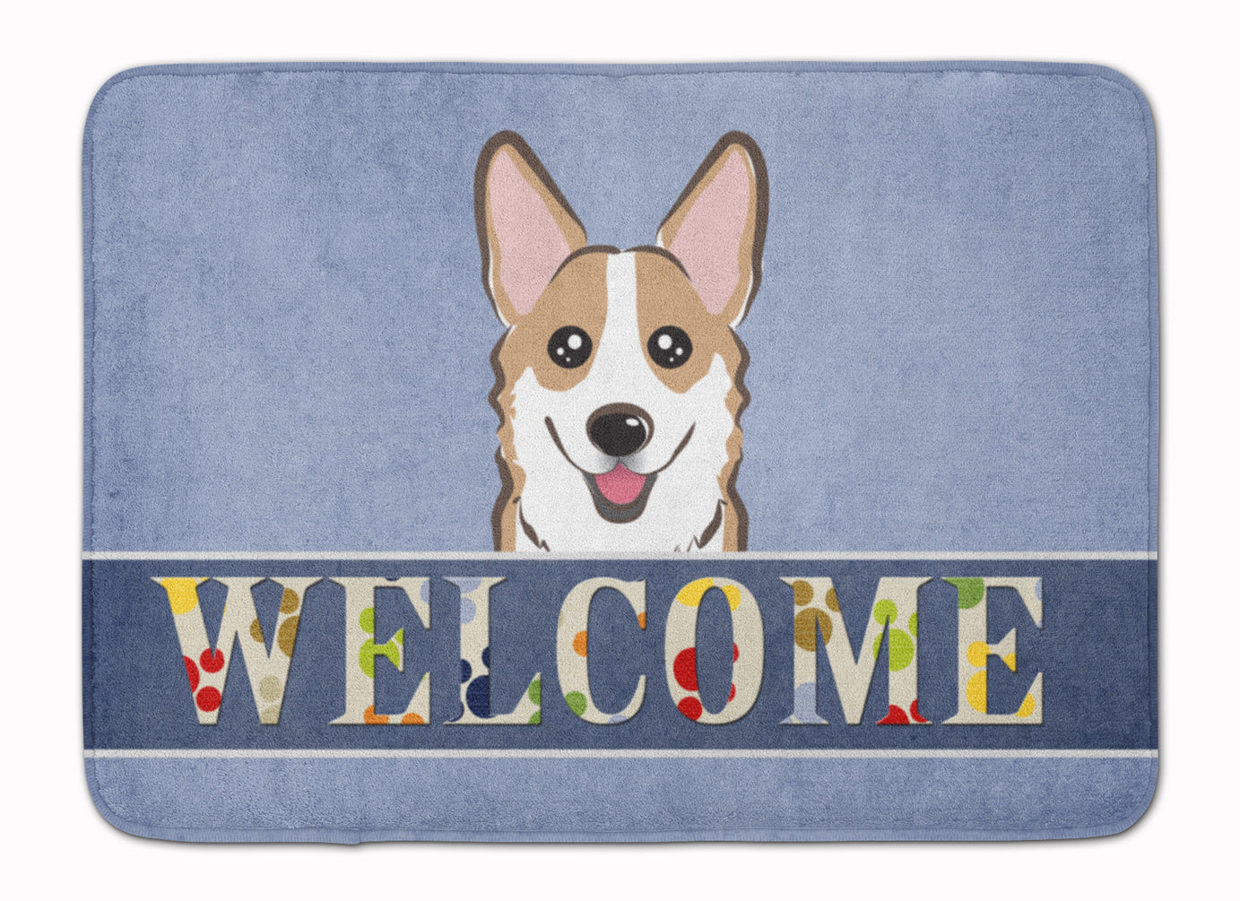 Sable Corgi Welcome Machine Washable Memory Foam Mat BB1439RUG - the-store.com