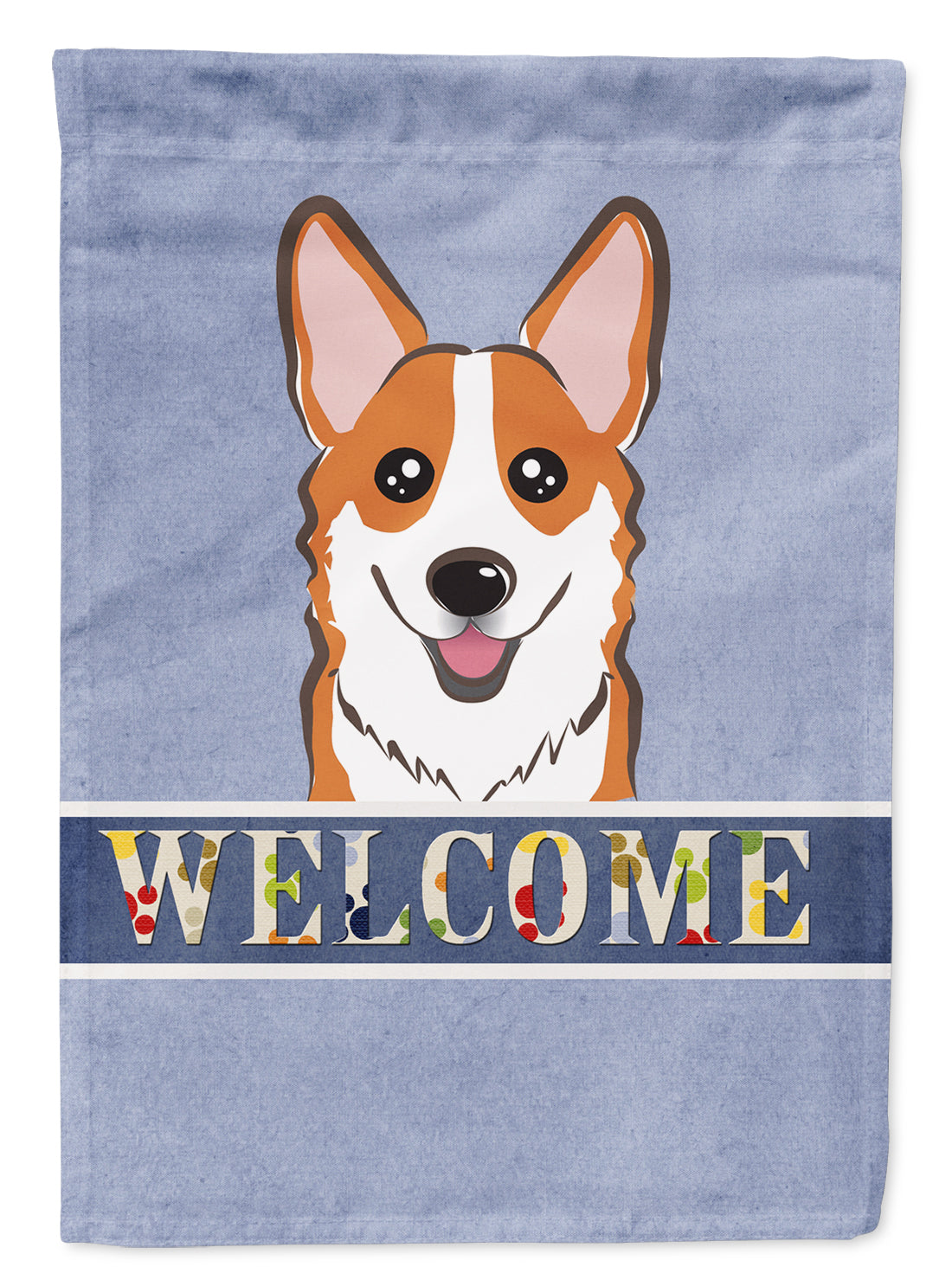 Red Corgi Welcome Flag Garden Size BB1440GF.