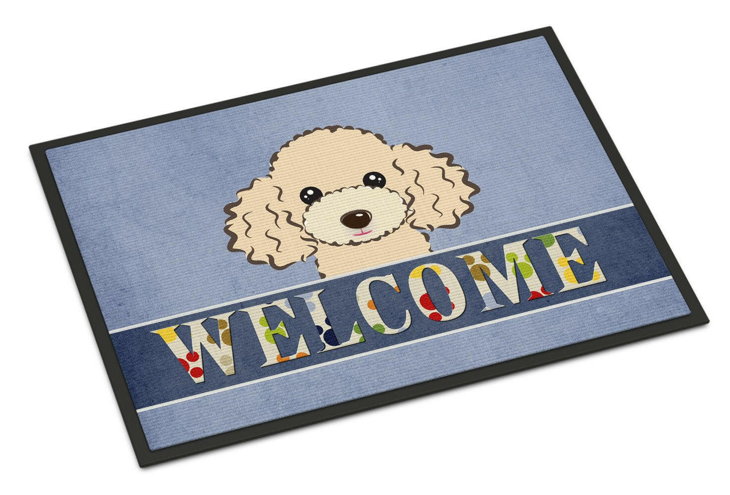 Buff Poodle Welcome Indoor or Outdoor Mat 24x36 BB1444JMAT - the-store.com