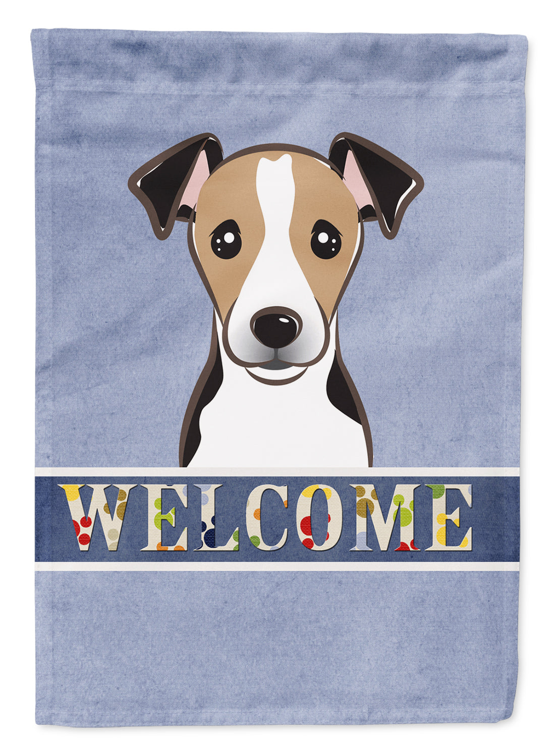 Jack Russell Terrier Welcome Flag Canvas House Size BB1447CHF  the-store.com.