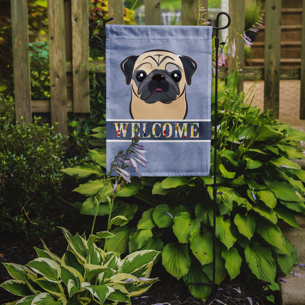 Fawn Pug Welcome Flag Garden Size BB1448GF.