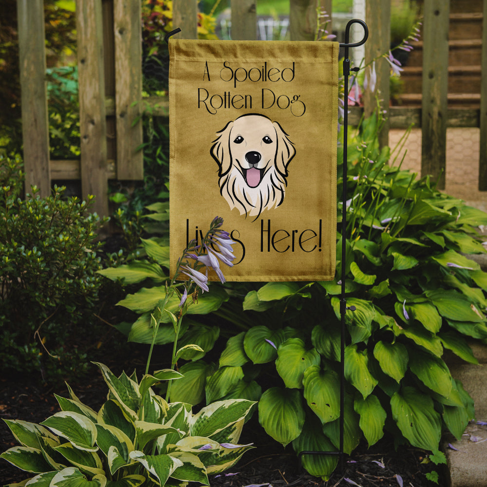 Golden Retriever Spoiled Dog Lives Here Flag Garden Size BB1453GF.