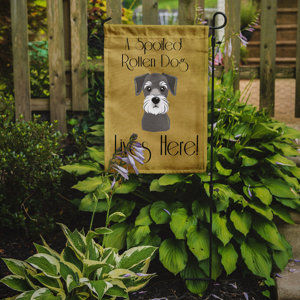 Schnauzer Spoiled Dog Lives Here Flag Garden Size BB1454GF.