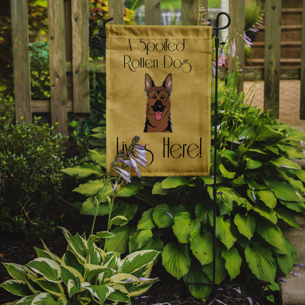 German Shepherd Spoiled Dog Lives Here Flag Garden Size BB1459GF.