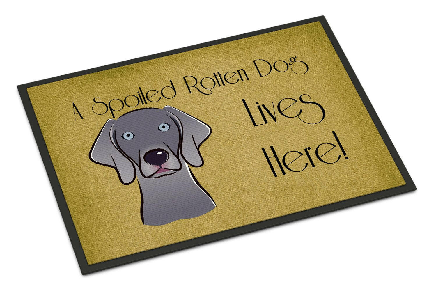 Weimaraner Spoiled Dog Lives Here Indoor or Outdoor Mat 24x36 BB1479JMAT - the-store.com