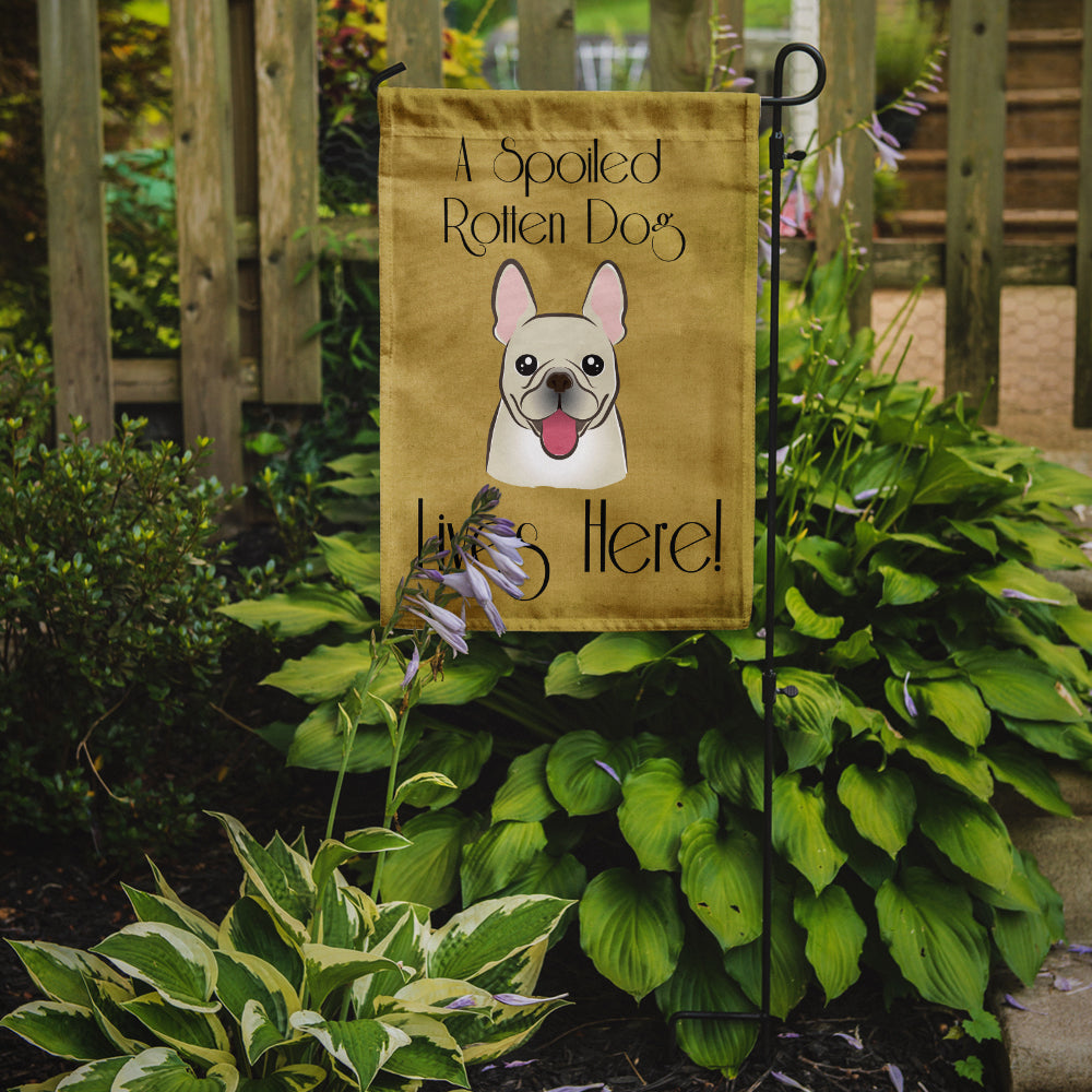 French Bulldog Spoiled Dog Lives Here Flag Garden Size BB1486GF.