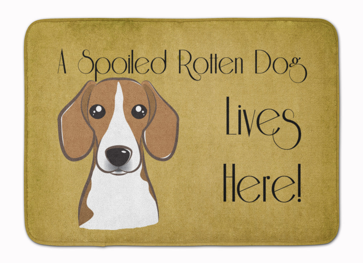 Beagle Spoiled Dog Lives Here Machine Washable Memory Foam Mat BB1487RUG - the-store.com