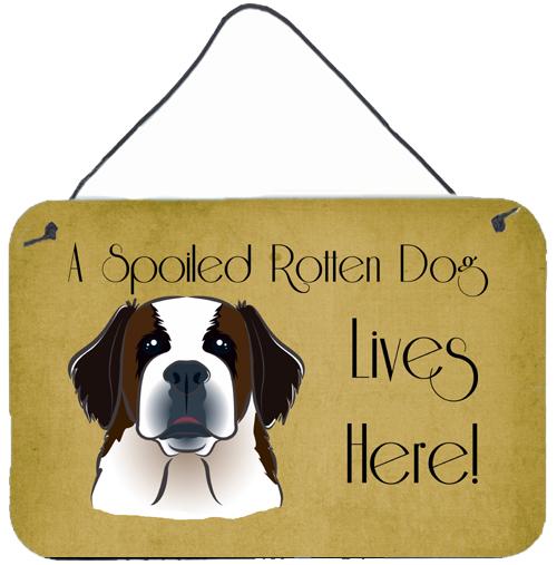 Saint Bernard Spoiled Dog Lives Here Wall or Door Hanging Prints BB1494DS812 by Caroline&#39;s Treasures