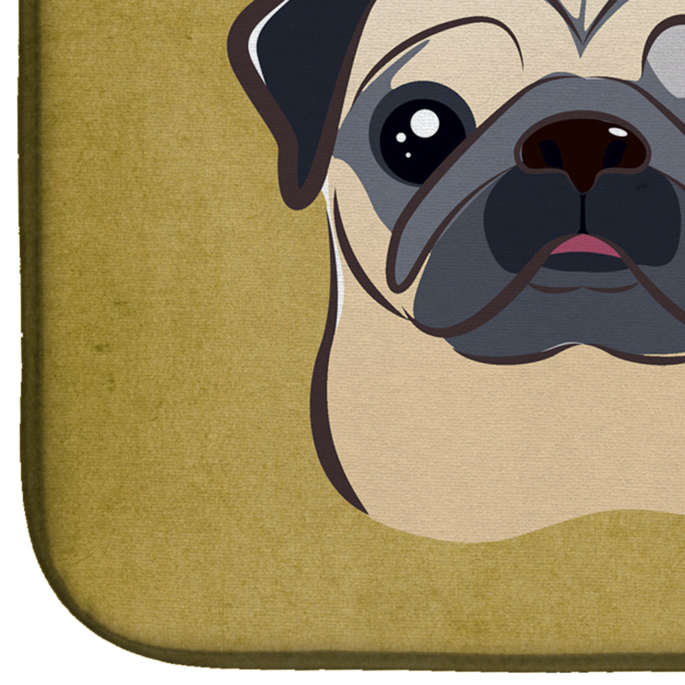 Fawn Pug Spoiled Dog Lives Here Dish Drying Mat BB1510DDM  the-store.com.