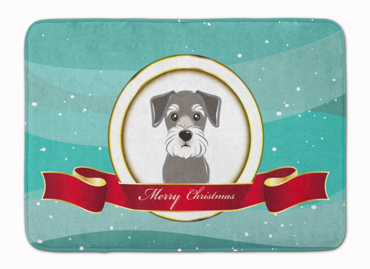 Schnauzer Merry Christmas Machine Washable Memory Foam Mat BB1516RUG - the-store.com