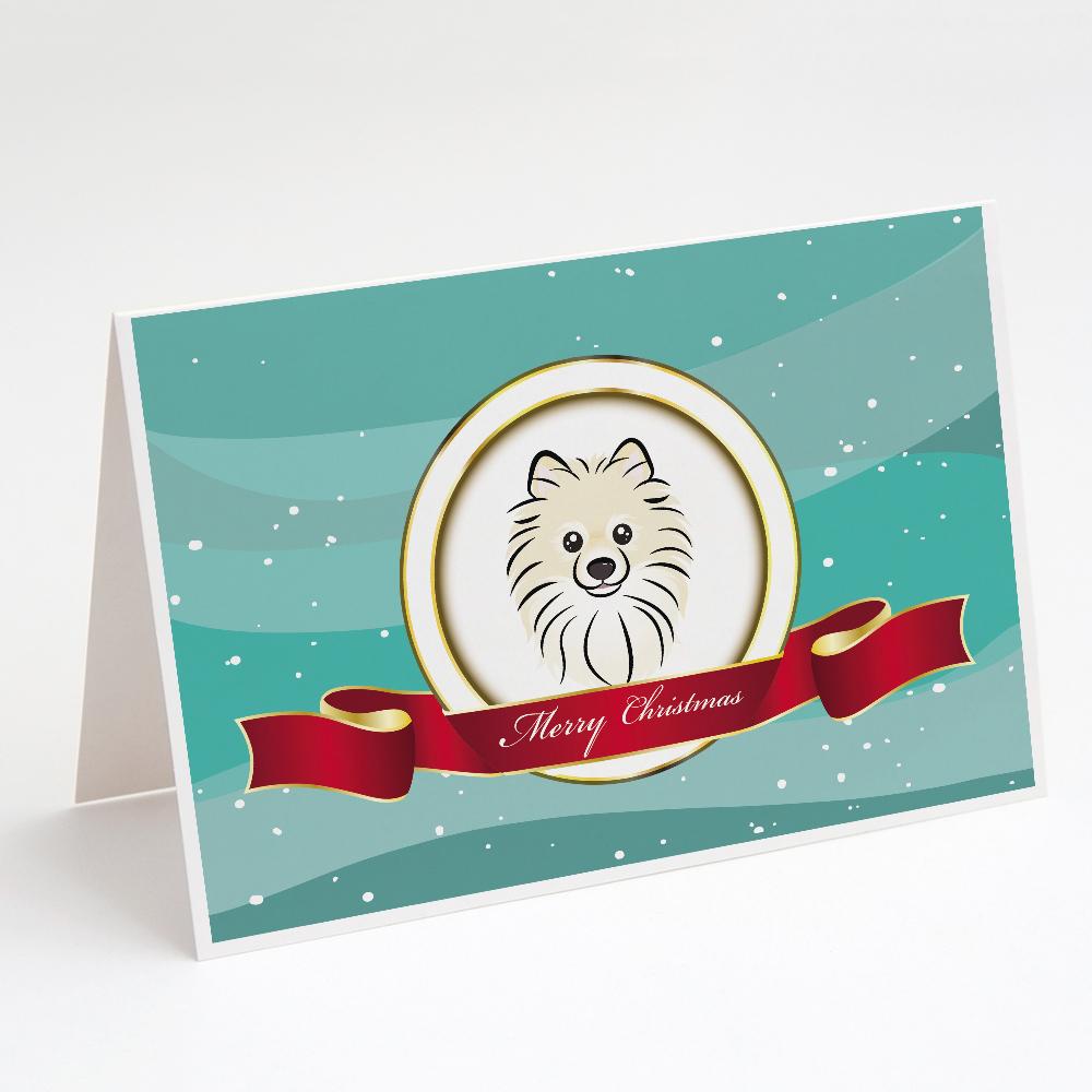 Buy this Pomeranian Merry Christmas Greeting Cards and Envelopes Pack of 8