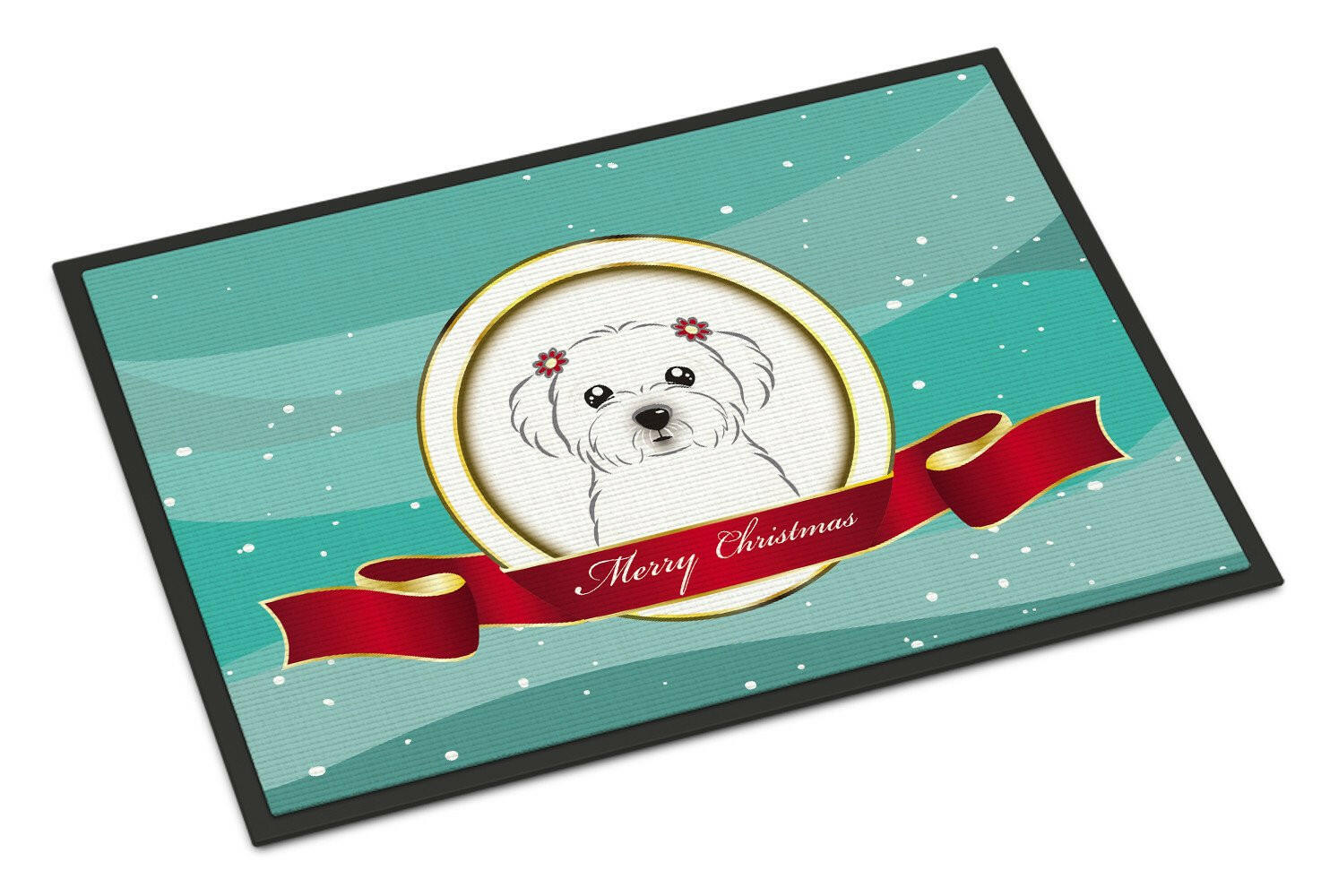 Maltese Merry Christmas Indoor or Outdoor Mat 24x36 BB1518JMAT - the-store.com