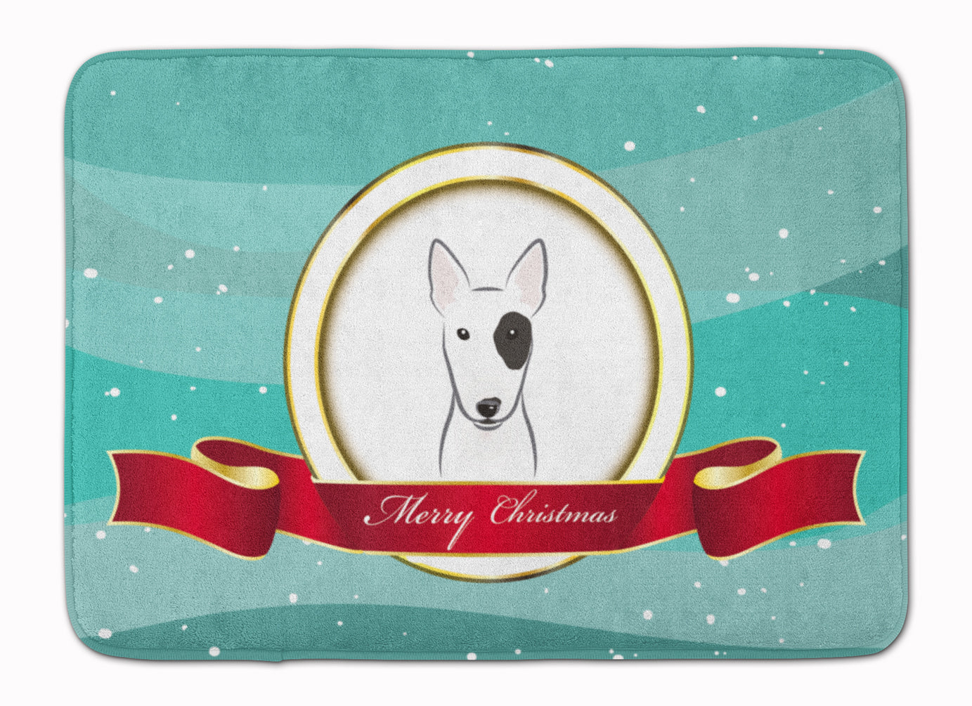 Bull Terrier Merry Christmas Machine Washable Memory Foam Mat BB1519RUG - the-store.com