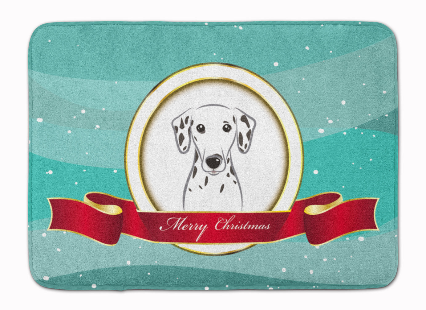 Dalmatian Merry Christmas Machine Washable Memory Foam Mat BB1520RUG - the-store.com