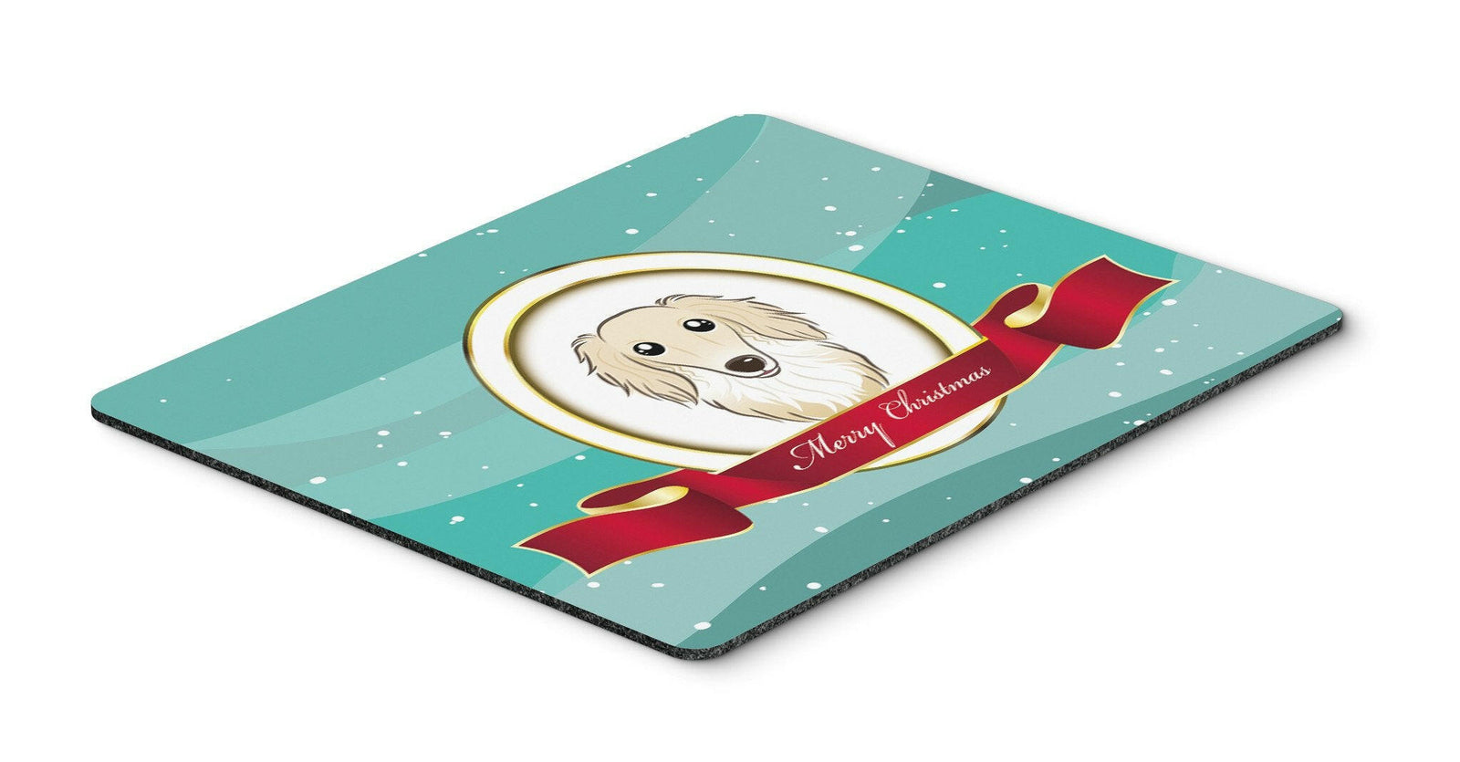 Longhair Creme Dachshund Merry Christmas Mouse Pad, Hot Pad or Trivet BB1522MP by Caroline's Treasures