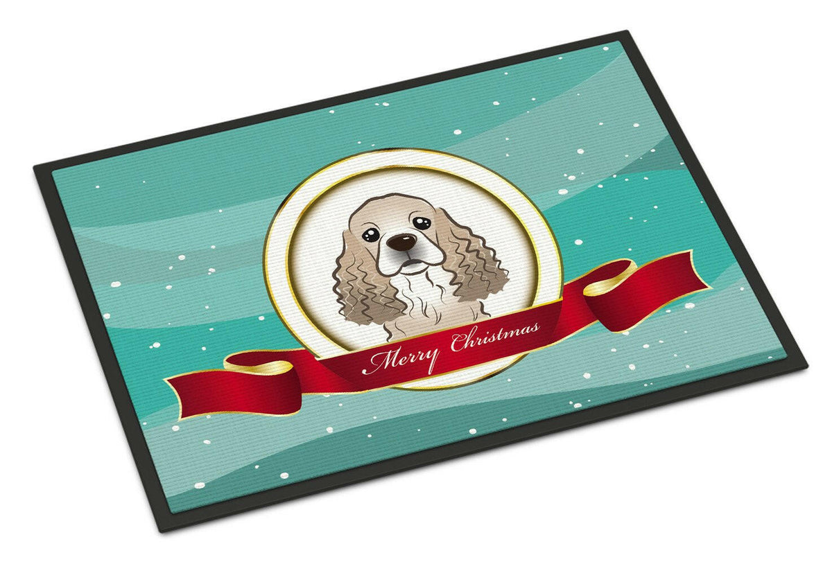 Cocker Spaniel Merry Christmas Indoor or Outdoor Mat 24x36 BB1526JMAT - the-store.com