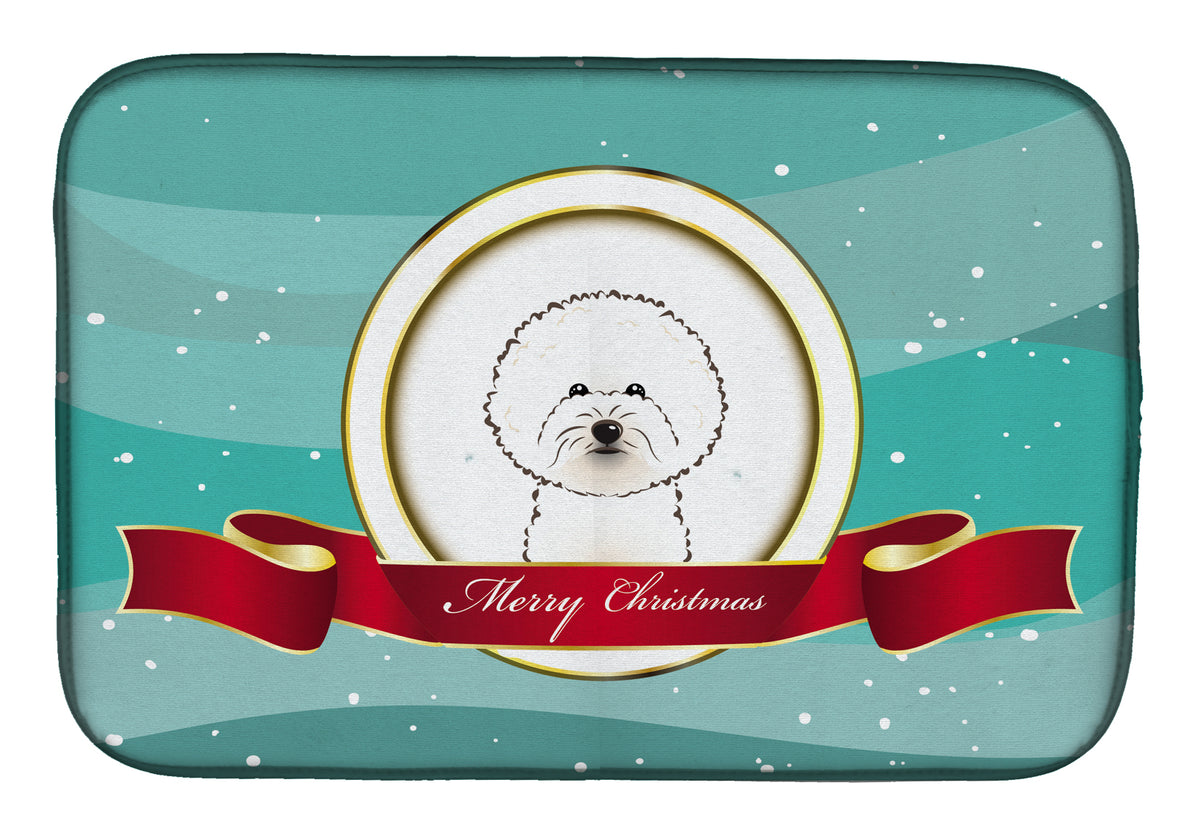 Bichon Frise Merry Christmas Dish Drying Mat BB1527DDM  the-store.com.