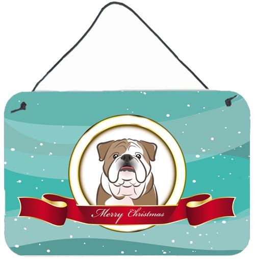 English Bulldog  Merry Christmas Wall or Door Hanging Prints BB1529DS812 by Caroline&#39;s Treasures