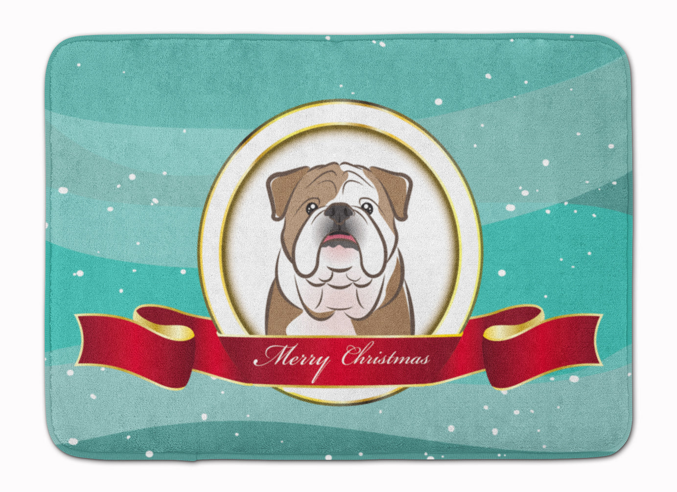 English Bulldog  Merry Christmas Machine Washable Memory Foam Mat BB1529RUG - the-store.com