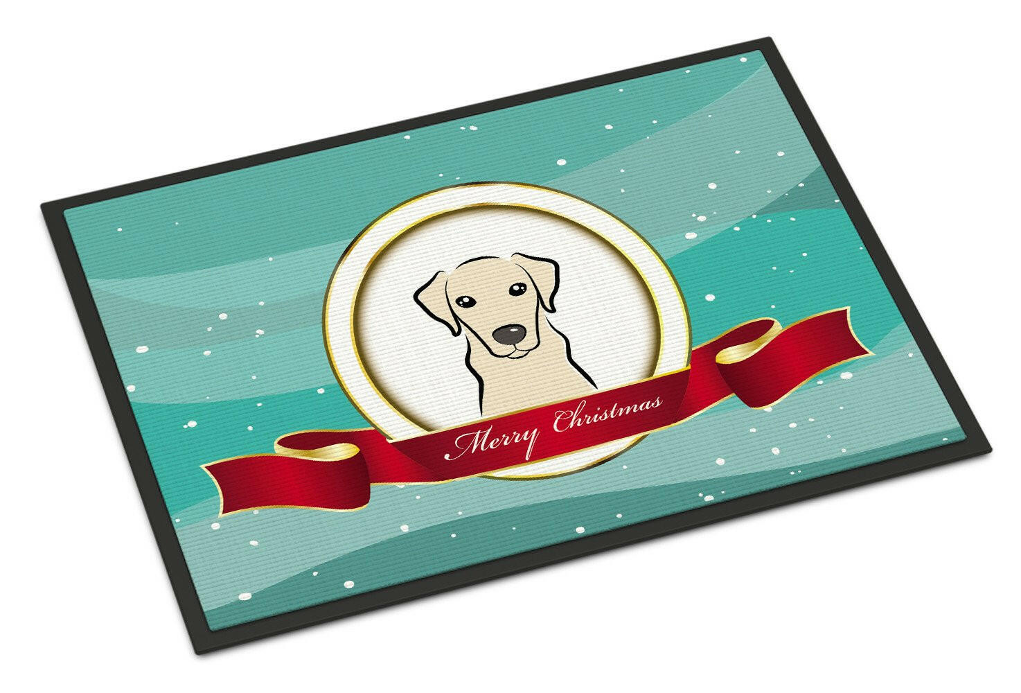 Yellow Labrador Merry Christmas Indoor or Outdoor Mat 24x36 BB1532JMAT - the-store.com