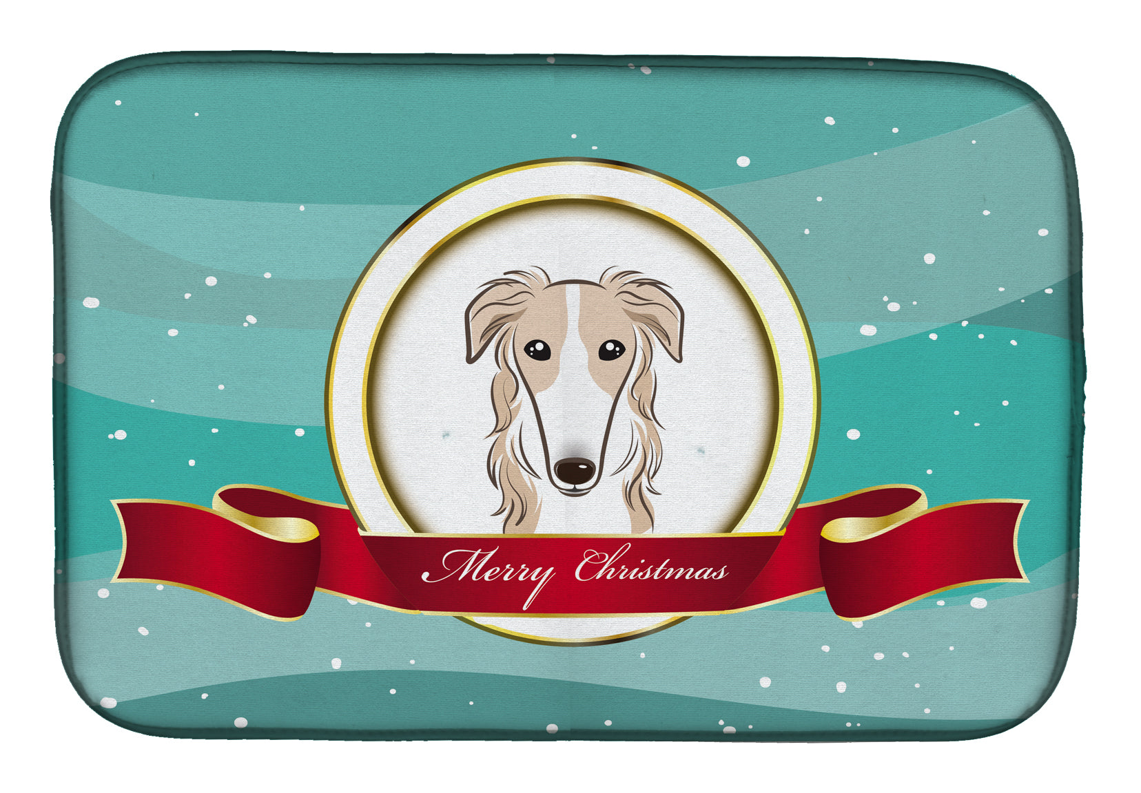 Borzoi Merry Christmas Dish Drying Mat BB1538DDM  the-store.com.